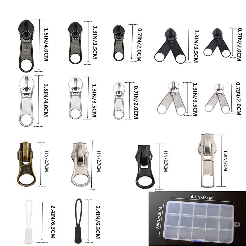 Meikeer 252-Piece Zipper Repair Kit with Replacement Zippers and Pulls, Universal Tools for Luggage, Bags, Jackets, and Outdoor Gear - Image 4